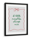 Travieso o Amable - Texto Verde Borde Rojo - Jolly and Dash | Cuadro decorativo de Canvas Lab