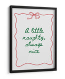 Travieso o Amable - Texto Verde Borde Rojo - Jolly and Dash | Cuadro decorativo de Canvas Lab