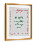 Travieso o Amable - Texto Verde Borde Rojo - Jolly and Dash | Cuadro decorativo de Canvas Lab