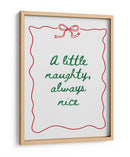 Travieso o Amable - Texto Verde Borde Rojo - Jolly and Dash | Cuadro decorativo de Canvas Lab