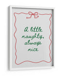 Travieso o Amable - Texto Verde Borde Rojo - Jolly and Dash | Cuadro decorativo de Canvas Lab