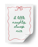 Travieso o Amable - Texto Verde Borde Rojo - Jolly and Dash | Cuadro decorativo de Canvas Lab