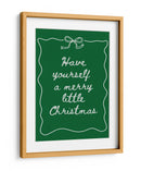 Que tengas una feliz Navidad - Blanco sobre verde - Jolly and Dash | Cuadro decorativo de Canvas Lab