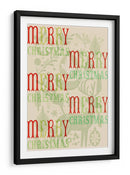 Una Alegre Navidad Tipográfica Escandinava - casa cartissi | Cuadro decorativo de Canvas Lab