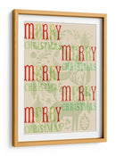 Una Alegre Navidad Tipográfica Escandinava - casa cartissi | Cuadro decorativo de Canvas Lab