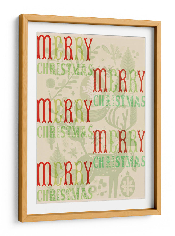 Una Alegre Navidad Tipográfica Escandinava - casa cartissi | Cuadro decorativo de Canvas Lab