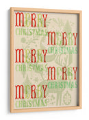 Una Alegre Navidad Tipográfica Escandinava - casa cartissi | Cuadro decorativo de Canvas Lab