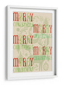 Una Alegre Navidad Tipográfica Escandinava - casa cartissi | Cuadro decorativo de Canvas Lab