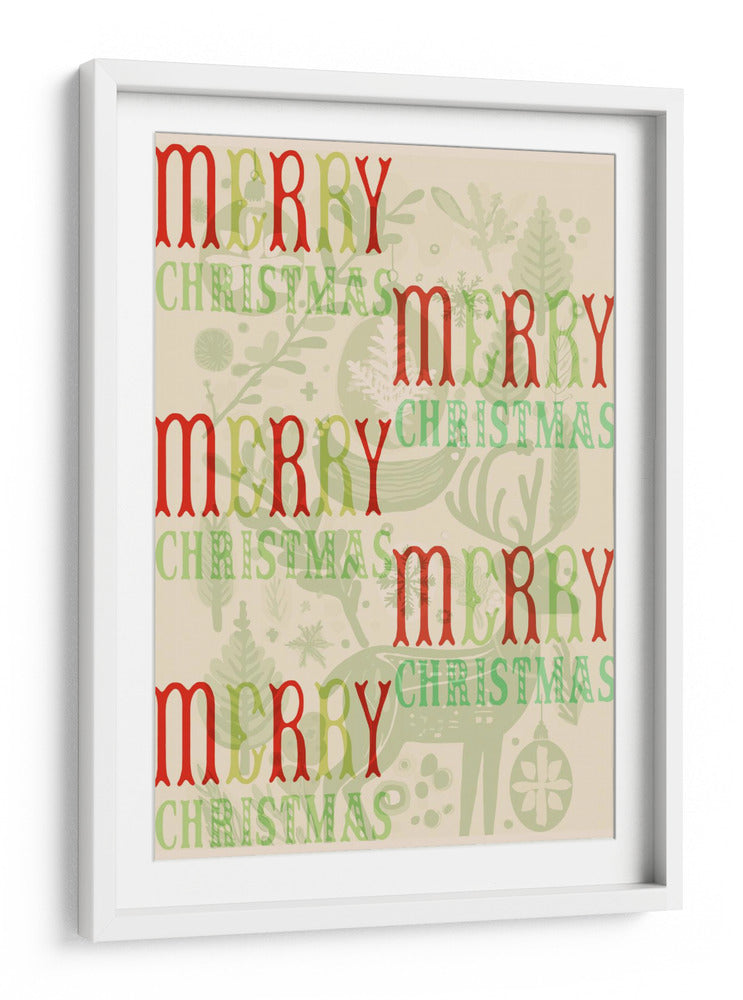 Una Alegre Navidad Tipográfica Escandinava - casa cartissi | Cuadro decorativo de Canvas Lab