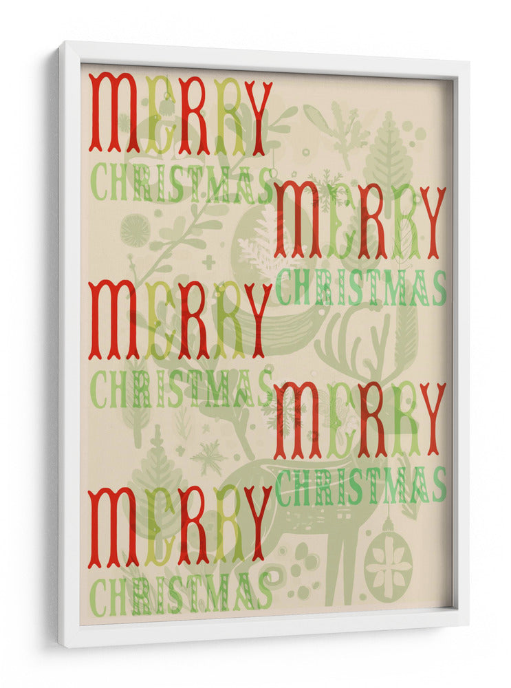 Una Alegre Navidad Tipográfica Escandinava - casa cartissi | Cuadro decorativo de Canvas Lab