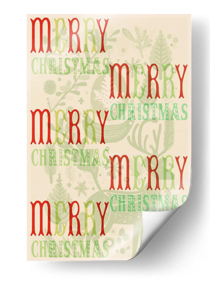 Una Alegre Navidad Tipográfica Escandinava - casa cartissi | Cuadro decorativo de Canvas Lab