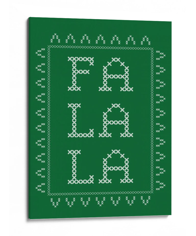 Fa La La - Punto de cruz - Verde - Jolly and Dash | Cuadro decorativo de Canvas Lab