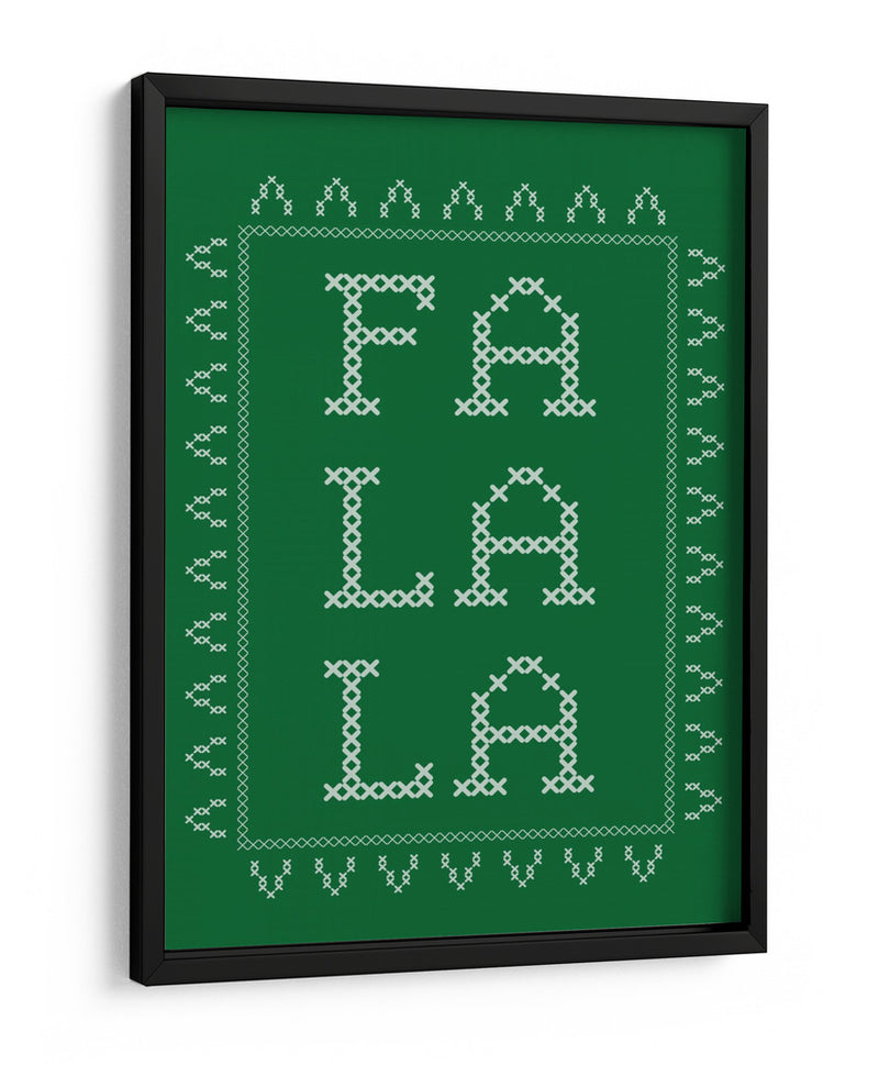 Fa La La - Punto de cruz - Verde - Jolly and Dash | Cuadro decorativo de Canvas Lab