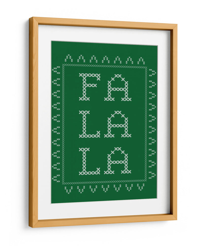 Fa La La - Punto de cruz - Verde - Jolly and Dash | Cuadro decorativo de Canvas Lab