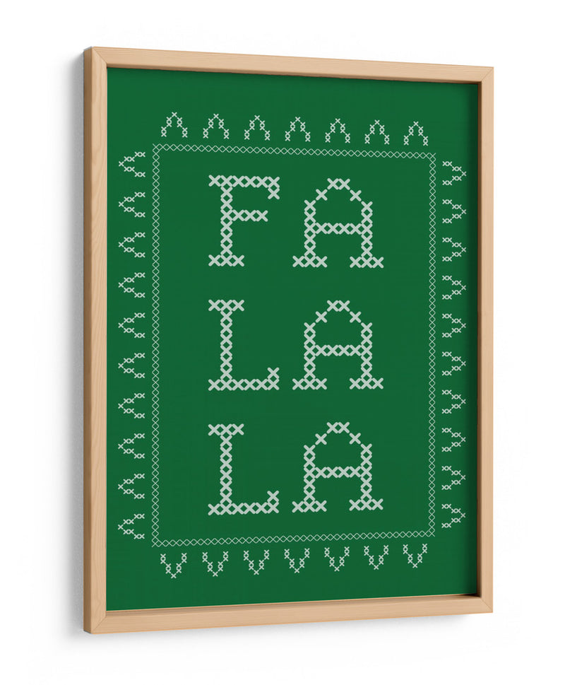 Fa La La - Punto de cruz - Verde - Jolly and Dash | Cuadro decorativo de Canvas Lab