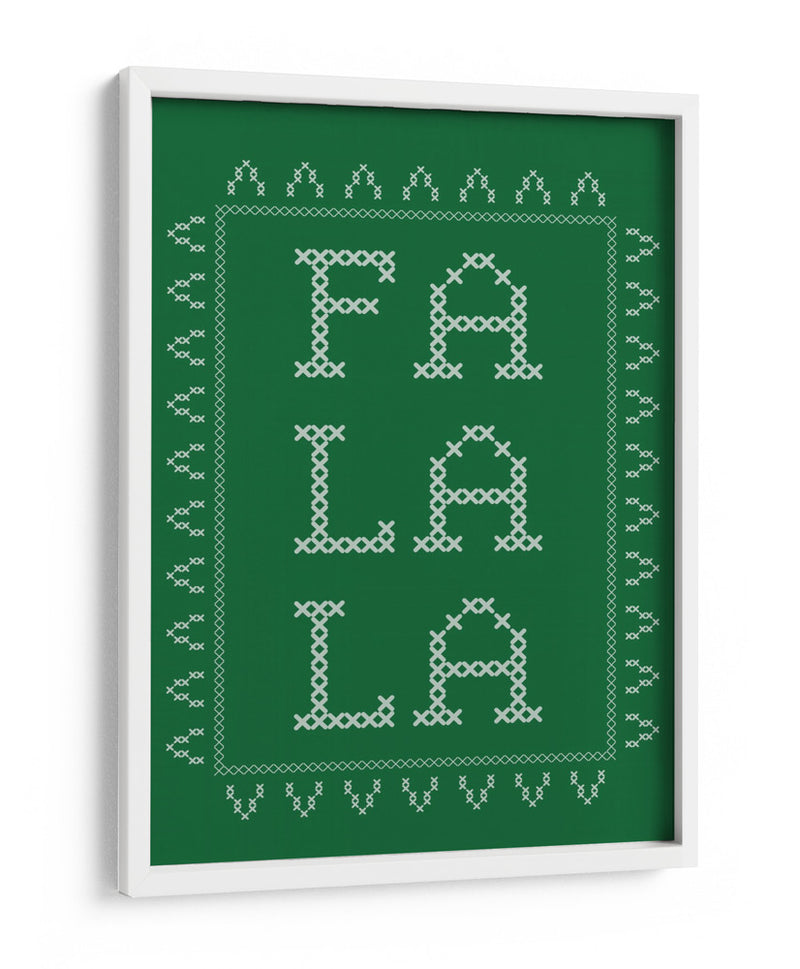 Fa La La - Punto de cruz - Verde - Jolly and Dash | Cuadro decorativo de Canvas Lab