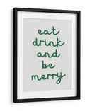 Come, Bebe y Sé Feliz - Verde - Jolly and Dash | Cuadro decorativo de Canvas Lab