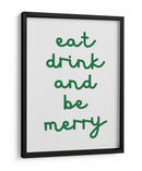 Come, Bebe y Sé Feliz - Verde - Jolly and Dash | Cuadro decorativo de Canvas Lab