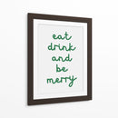 Come, Bebe y Sé Feliz - Verde - Jolly and Dash | Cuadro decorativo de Canvas Lab