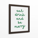 Come, Bebe y Sé Feliz - Verde - Jolly and Dash | Cuadro decorativo de Canvas Lab