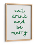 Come, Bebe y Sé Feliz - Verde - Jolly and Dash | Cuadro decorativo de Canvas Lab