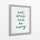 Come, Bebe y Sé Feliz - Verde - Jolly and Dash | Cuadro decorativo de Canvas Lab