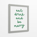 Come, Bebe y Sé Feliz - Verde - Jolly and Dash | Cuadro decorativo de Canvas Lab