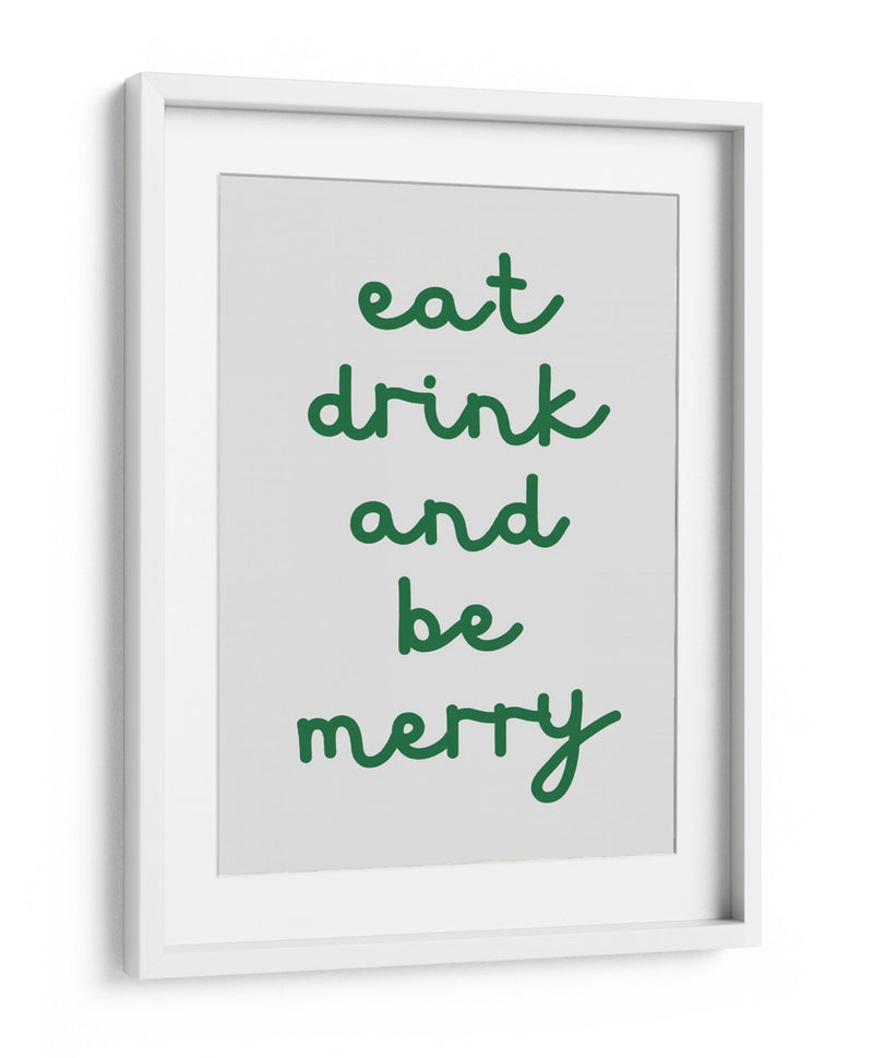 Come, Bebe y Sé Feliz - Verde - Jolly and Dash | Cuadro decorativo de Canvas Lab