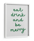 Come, Bebe y Sé Feliz - Verde - Jolly and Dash | Cuadro decorativo de Canvas Lab