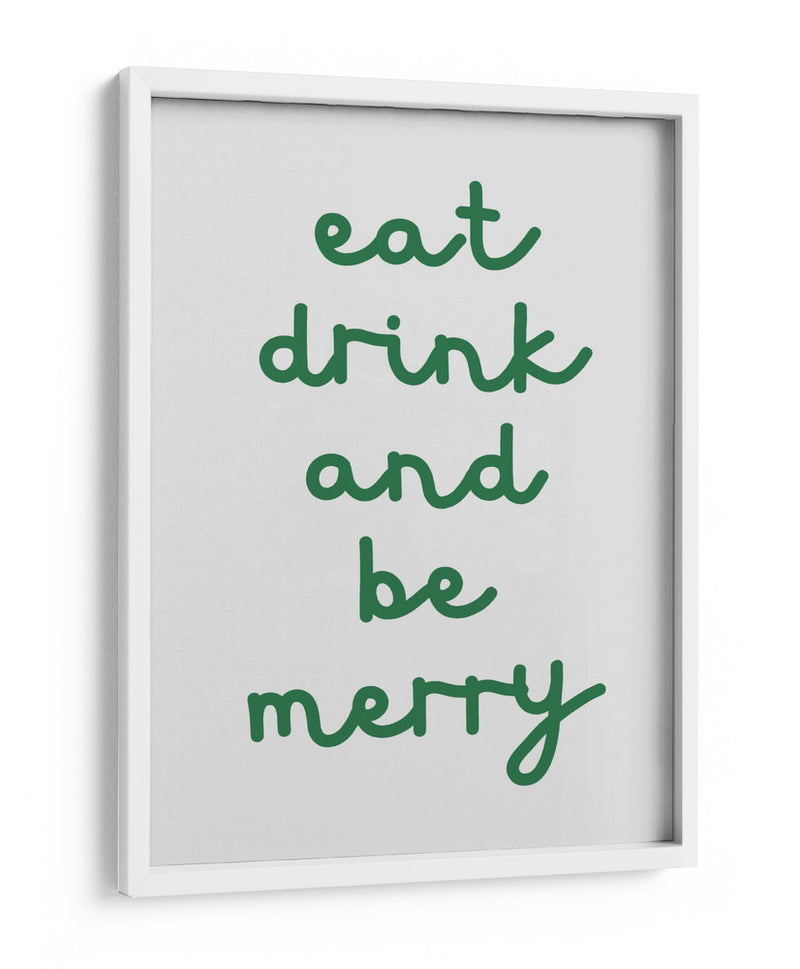 Come, Bebe y Sé Feliz - Verde - Jolly and Dash | Cuadro decorativo de Canvas Lab