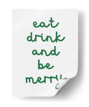 Come, Bebe y Sé Feliz - Verde - Jolly and Dash | Cuadro decorativo de Canvas Lab