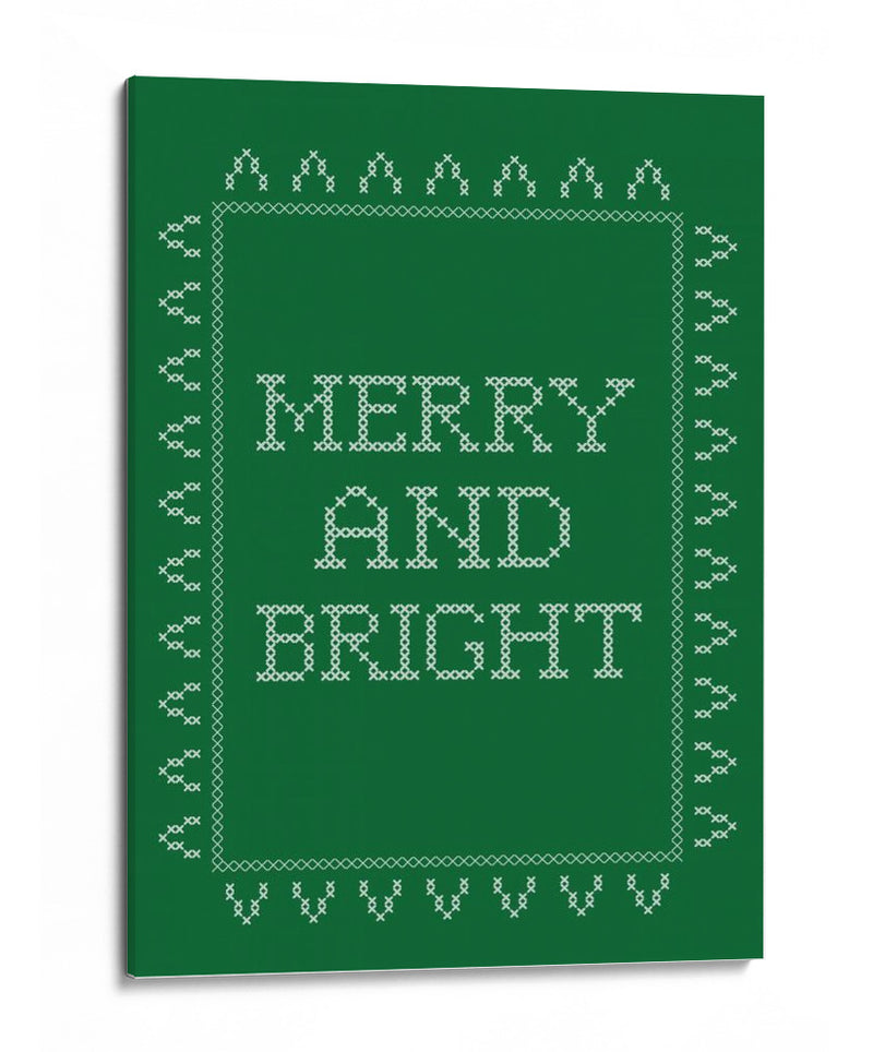 Alegre y Brillante - Punto de Cruz - Verde - Jolly and Dash | Cuadro decorativo de Canvas Lab