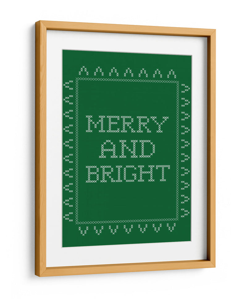 Alegre y Brillante - Punto de Cruz - Verde - Jolly and Dash | Cuadro decorativo de Canvas Lab