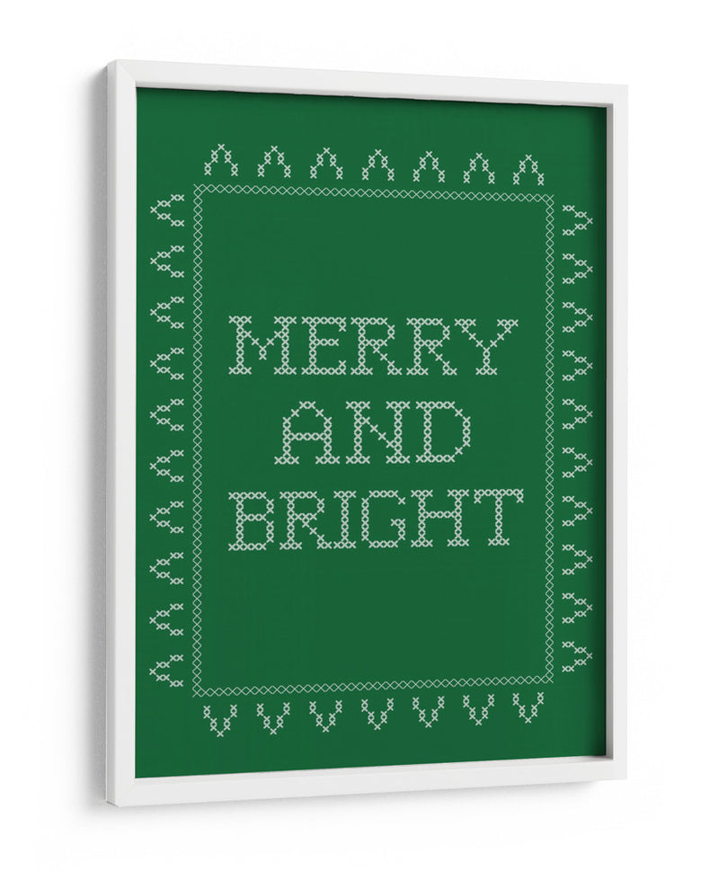 Alegre y Brillante - Punto de Cruz - Verde - Jolly and Dash | Cuadro decorativo de Canvas Lab