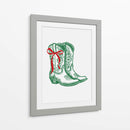 Botas Campestres de Navidad - Verdes - Jolly and Dash | Cuadro decorativo de Canvas Lab