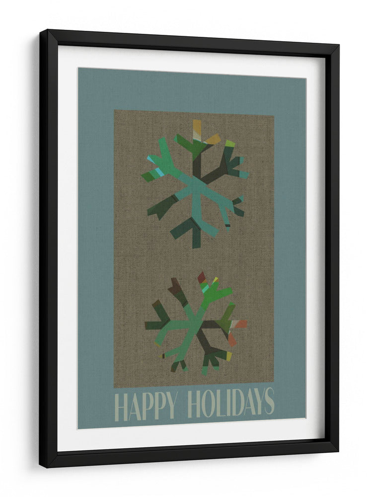 Saludos de Copos de Nieve de Invierno Abstractos - casa cartissi | Cuadro decorativo de Canvas Lab