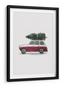 Juniqe Coche de Navidad Rojo - Karen Menzenbach | Cuadro decorativo de Canvas Lab