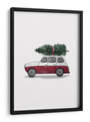 Juniqe Coche de Navidad Rojo - Karen Menzenbach | Cuadro decorativo de Canvas Lab