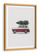 Juniqe Coche de Navidad Rojo - Karen Menzenbach | Cuadro decorativo de Canvas Lab