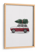 Juniqe Coche de Navidad Rojo - Karen Menzenbach | Cuadro decorativo de Canvas Lab