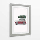Juniqe Coche de Navidad Rojo - Karen Menzenbach | Cuadro decorativo de Canvas Lab