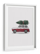 Juniqe Coche de Navidad Rojo - Karen Menzenbach | Cuadro decorativo de Canvas Lab