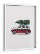 Juniqe Coche de Navidad Rojo - Karen Menzenbach | Cuadro decorativo de Canvas Lab