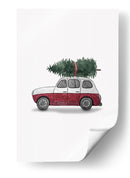 Juniqe Coche de Navidad Rojo - Karen Menzenbach | Cuadro decorativo de Canvas Lab