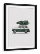Juniqe Coche de Navidad Verde - Karen Menzenbach | Cuadro decorativo de Canvas Lab