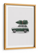 Juniqe Coche de Navidad Verde - Karen Menzenbach | Cuadro decorativo de Canvas Lab
