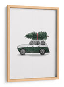 Juniqe Coche de Navidad Verde - Karen Menzenbach | Cuadro decorativo de Canvas Lab