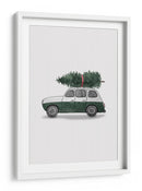 Juniqe Coche de Navidad Verde - Karen Menzenbach | Cuadro decorativo de Canvas Lab