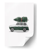Juniqe Coche de Navidad Verde - Karen Menzenbach | Cuadro decorativo de Canvas Lab