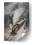 Tren de vapor nevado - Melloi Art Prints | Cuadro decorativo de Canvas Lab